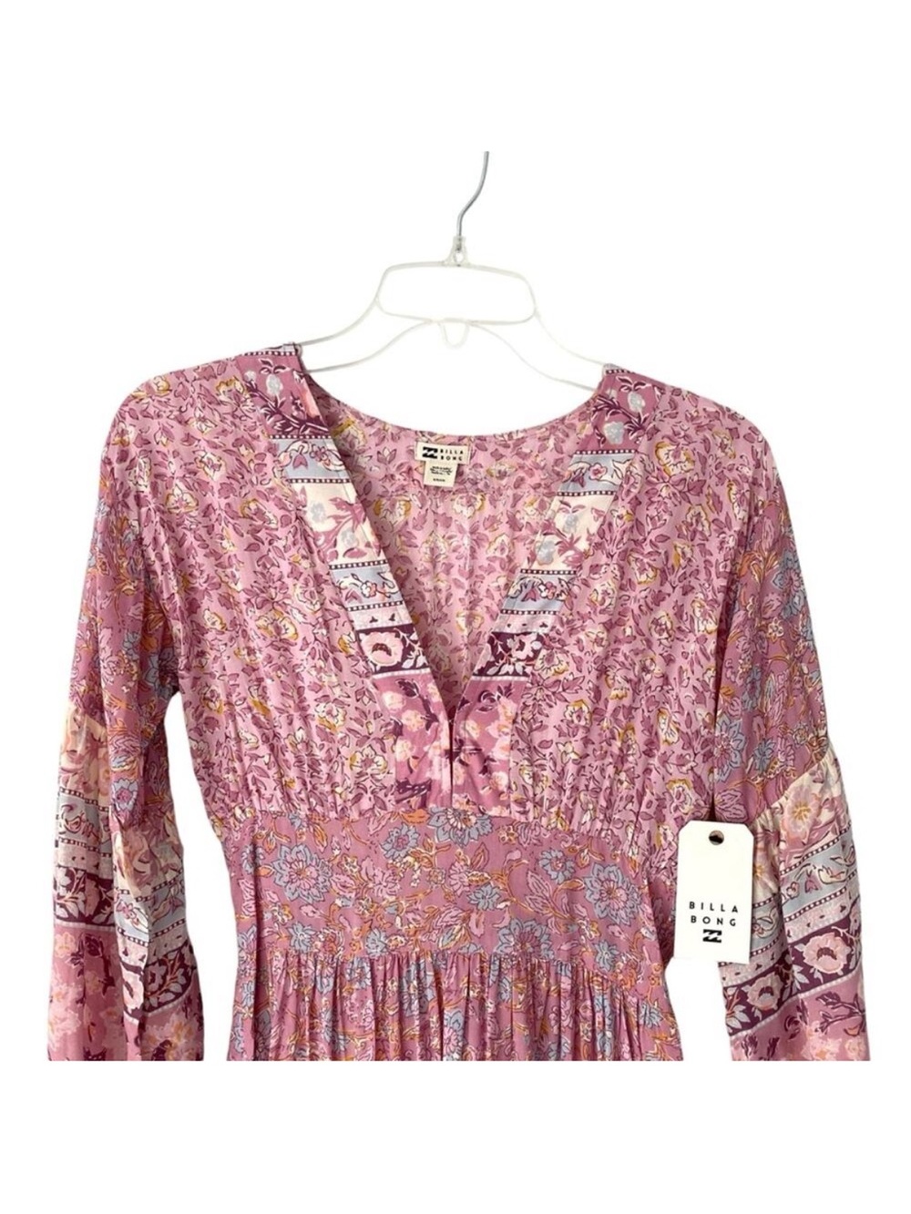 NWT Billabong Cosmos Pink Boho Maxi Dress - Picture 5 of 15